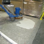 During Concrete Polishing